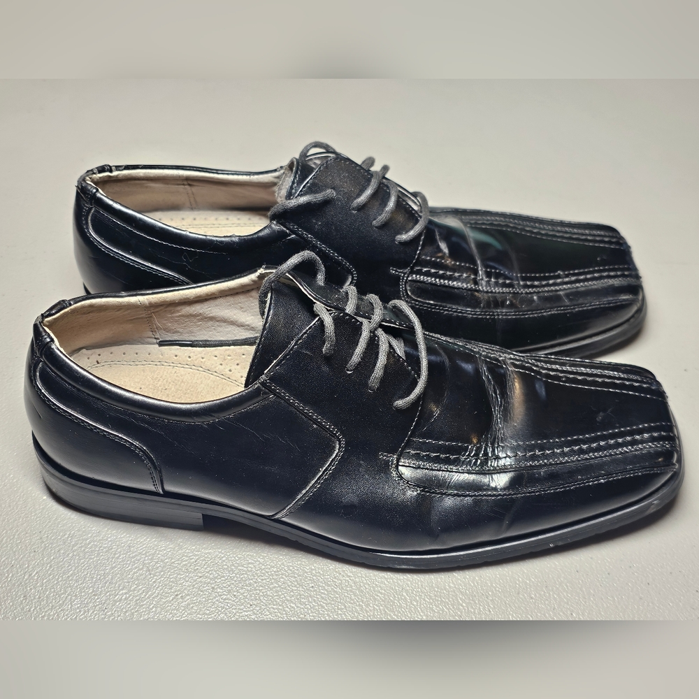 Stacey Adams Men's Square Toe  Dress Shoes 10m Glossy Black.‎